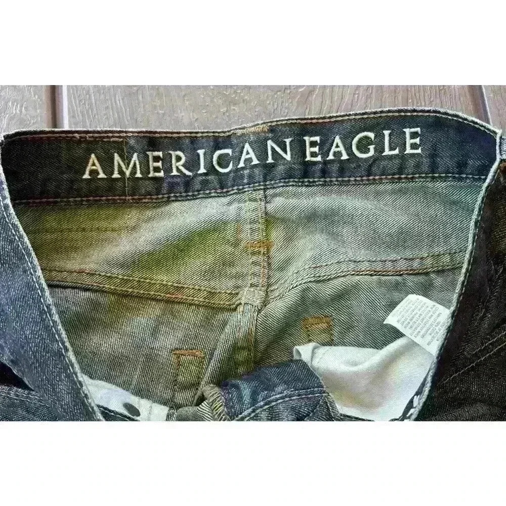 Men’s American Eagle Slim Jeans 26x28 Dark Wash Distressed